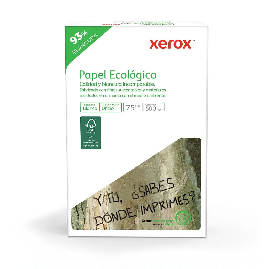 Papel Xerox Ecológico 93% blancura 75 g