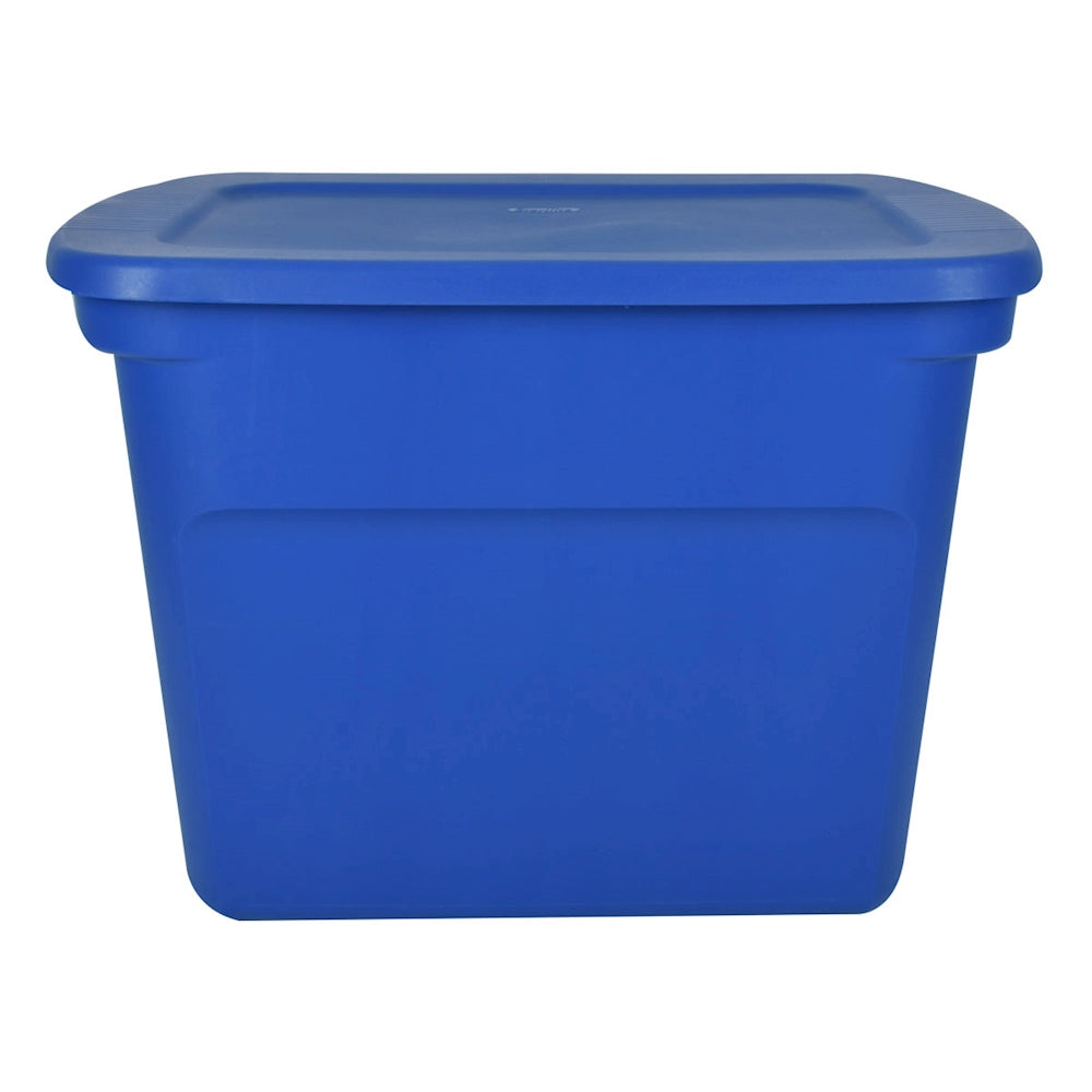 Caja de plástico Sterilite 68 litros azul con tapa 59.6 x 46.6 x 40.9 cm