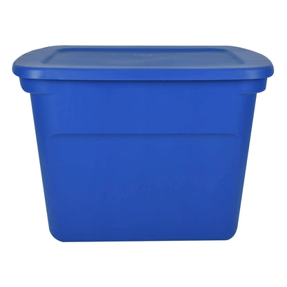 Caja de plástico Sterilite 68 litros azul con tapa 59.6 x 46.6 x 40.9 cm