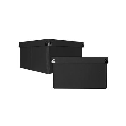 Caja multiusos Rihan Mega Box color negro 14.625 x 11.875 x 7.75 pulgadas