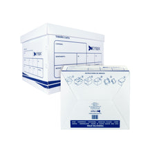 Caja de plástico Kyma para archivo muerto tamaño carta.