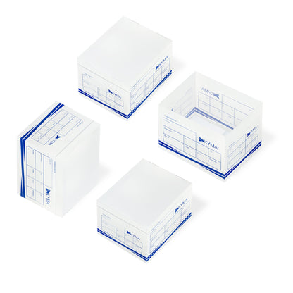Caja de plástico Kyma para archivo muerto tamaño carta.
