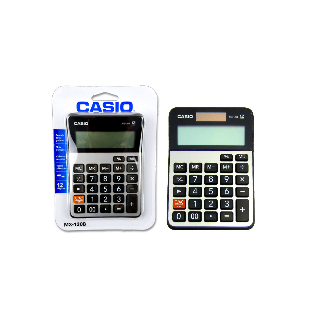 Calculadora Escritorio Casio Mx-120b-s-mc 12 Dig. – Du Papier México