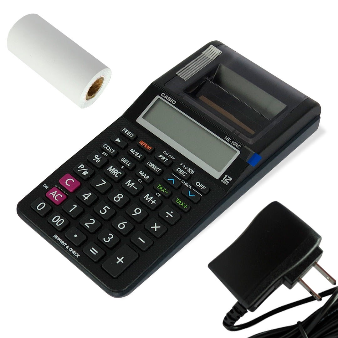 Calculadora casio HR-10RC 12 dígitos con rollo.