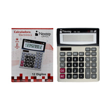 Calculadora nextep NE-182 12 dígitos pila y solar.