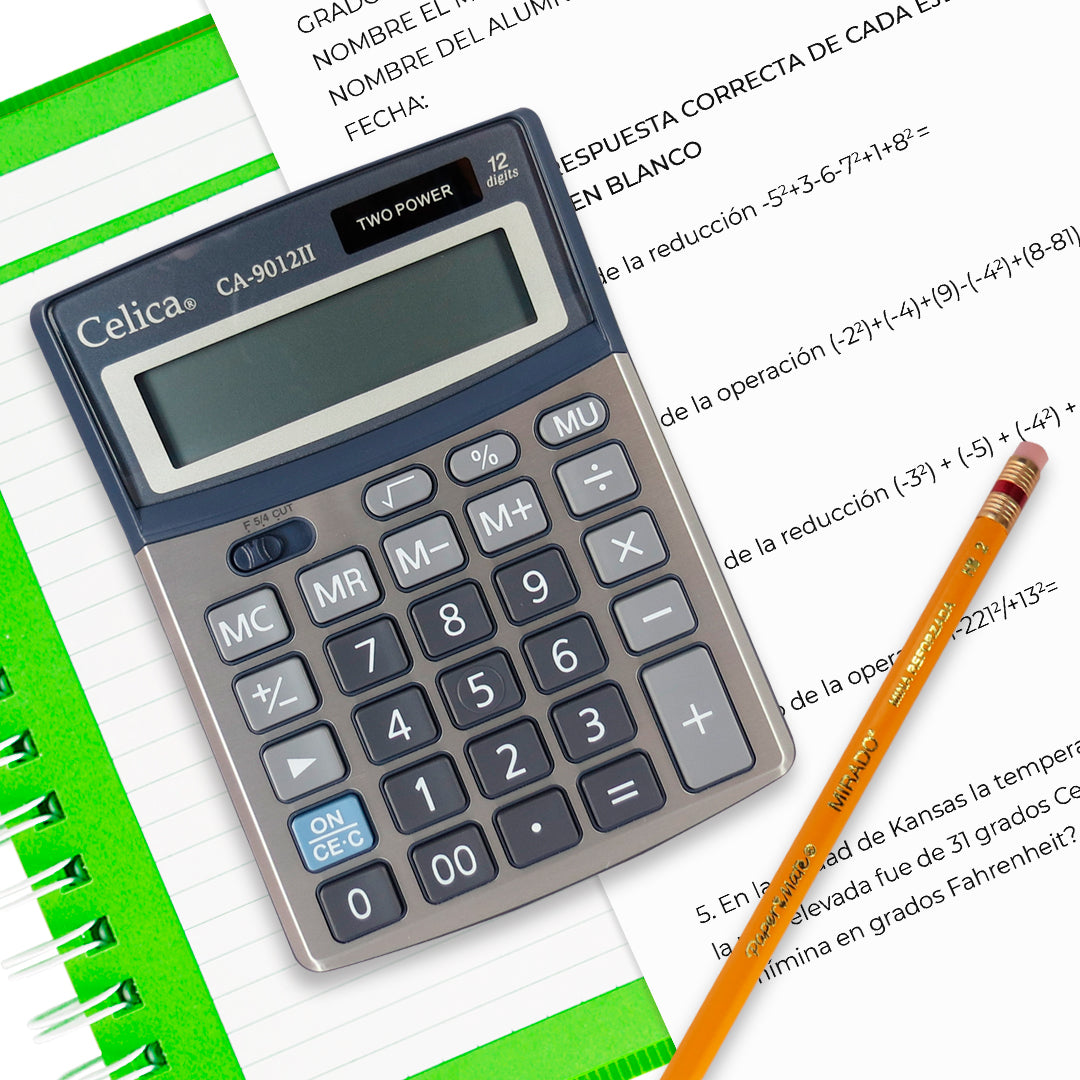 CALCULADORA SEMI-ESCRITORIO DE CA-9012II 12 DIGITOS