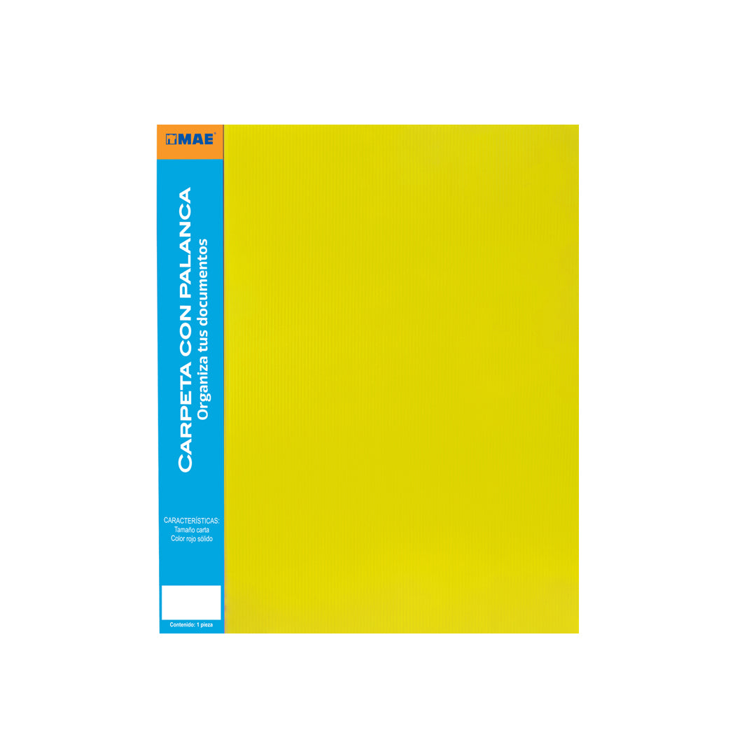 Carpeta con palanca MAE tamaño carta traslúcido varios colores