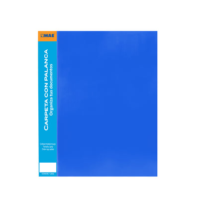 Carpeta con palanca MAE tamaño carta traslúcido varios colores