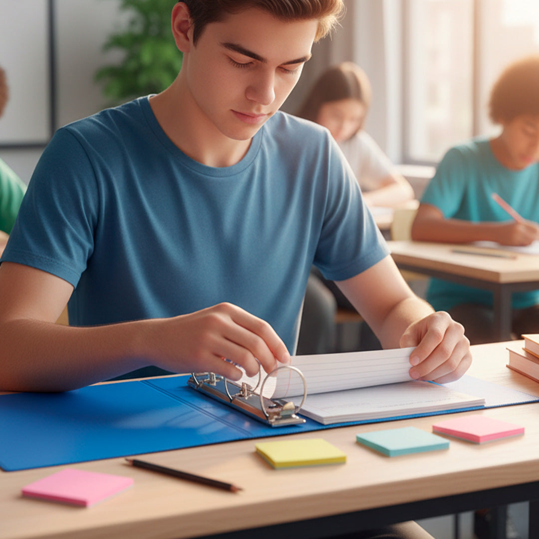 Carpeta con palanca MAE tamaño carta traslúcido varios colores