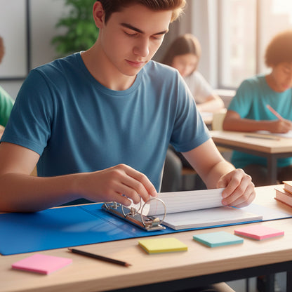 Carpeta con palanca MAE tamaño carta traslúcido varios colores