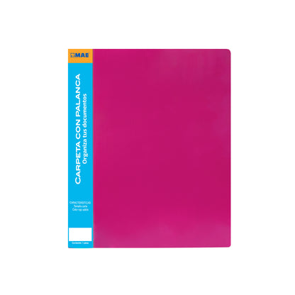 Carpeta con palanca MAE tamaño carta traslúcido varios colores