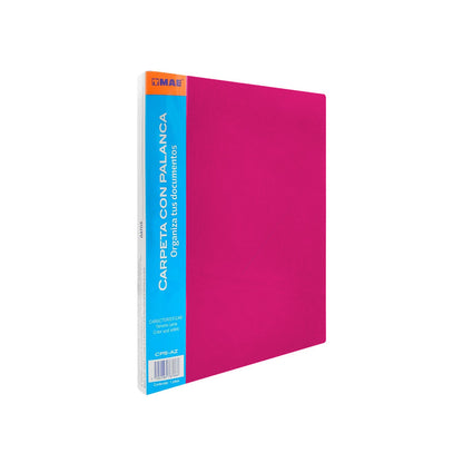 Carpeta con palanca MAE tamaño carta traslúcido varios colores