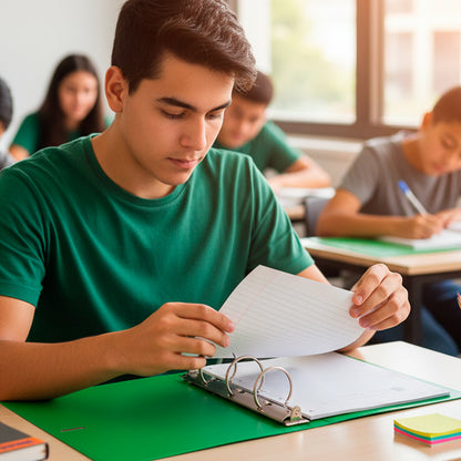 Carpeta con palanca MAE tamaño carta traslúcido varios colores