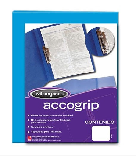 Carpeta Wilson Jones pressboard broche presión carta P0967 con 4 pzs