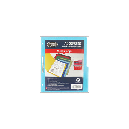Carpeta Wilson Jones pressboard broche sin percalina carta con 10 pzs