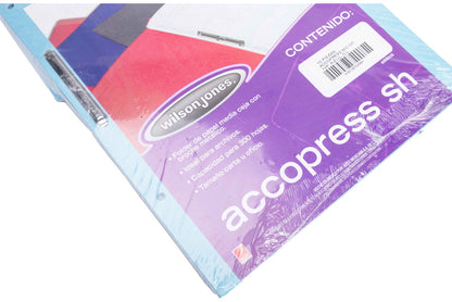 Carpeta Wilson Jones pressboard broche sin percalina carta con 10 pzs