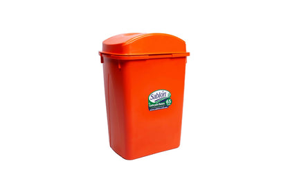 Cesto de basura 65 litros con tapa de balancín