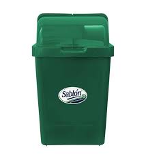 Cesto de basura Sablón 30 litros con tapa tipo cortina