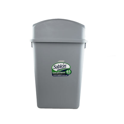 Cesto de basura 65 litros con tapa de balancín