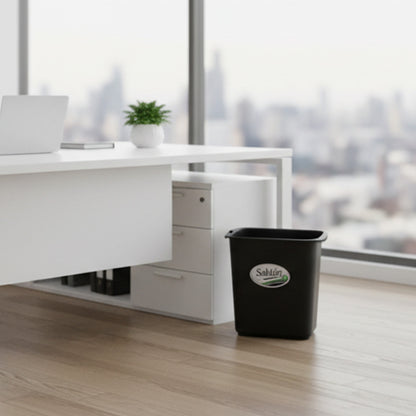 Cesto Rectangular Sablón Negro 8015NE de 13 litros