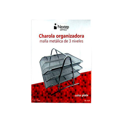 Charola Nextep de malla 3 niveles tamaño carta ne-162