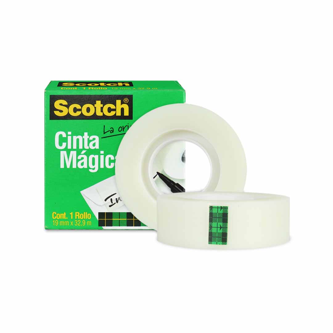 Cinta adhesiva scotch-magic 33 mt x 19 mm. – Papelería Vital