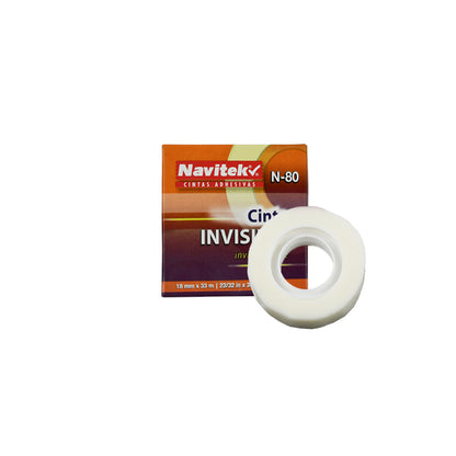 Cinta Adhesiva Mágica Invisible N-80 de 12 mm X 33 m