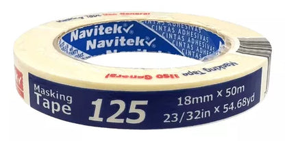 CINTA ADHESIVA MASKING TAPE NAVITEK 125 18 MM X 50 M