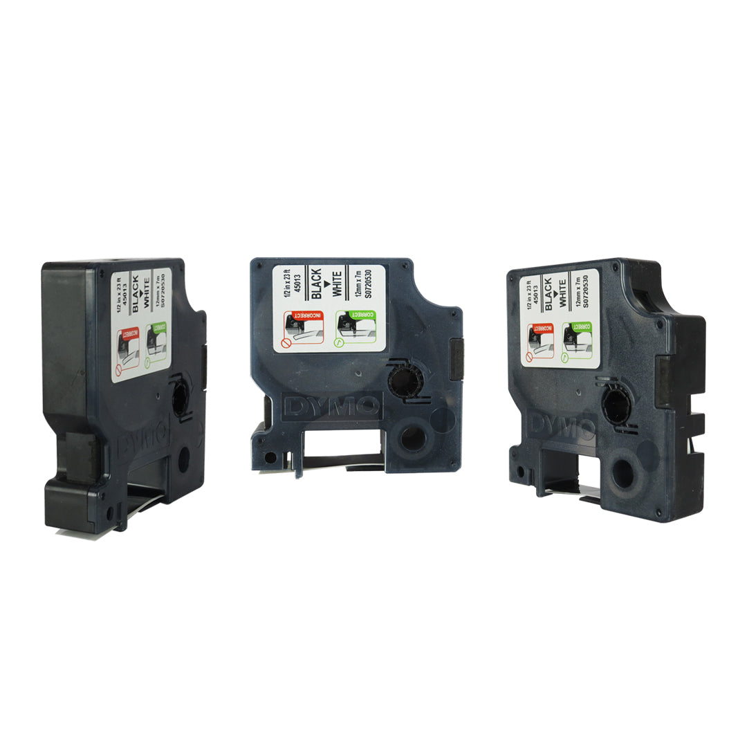 Dymo Cinta Laminada Para Rotuladora XTL 2, Color Negro Y Blanco, De Vinilo, Resistente Al Agua, Transferencia Térmica, 7 Metros, Certificación RoHS
