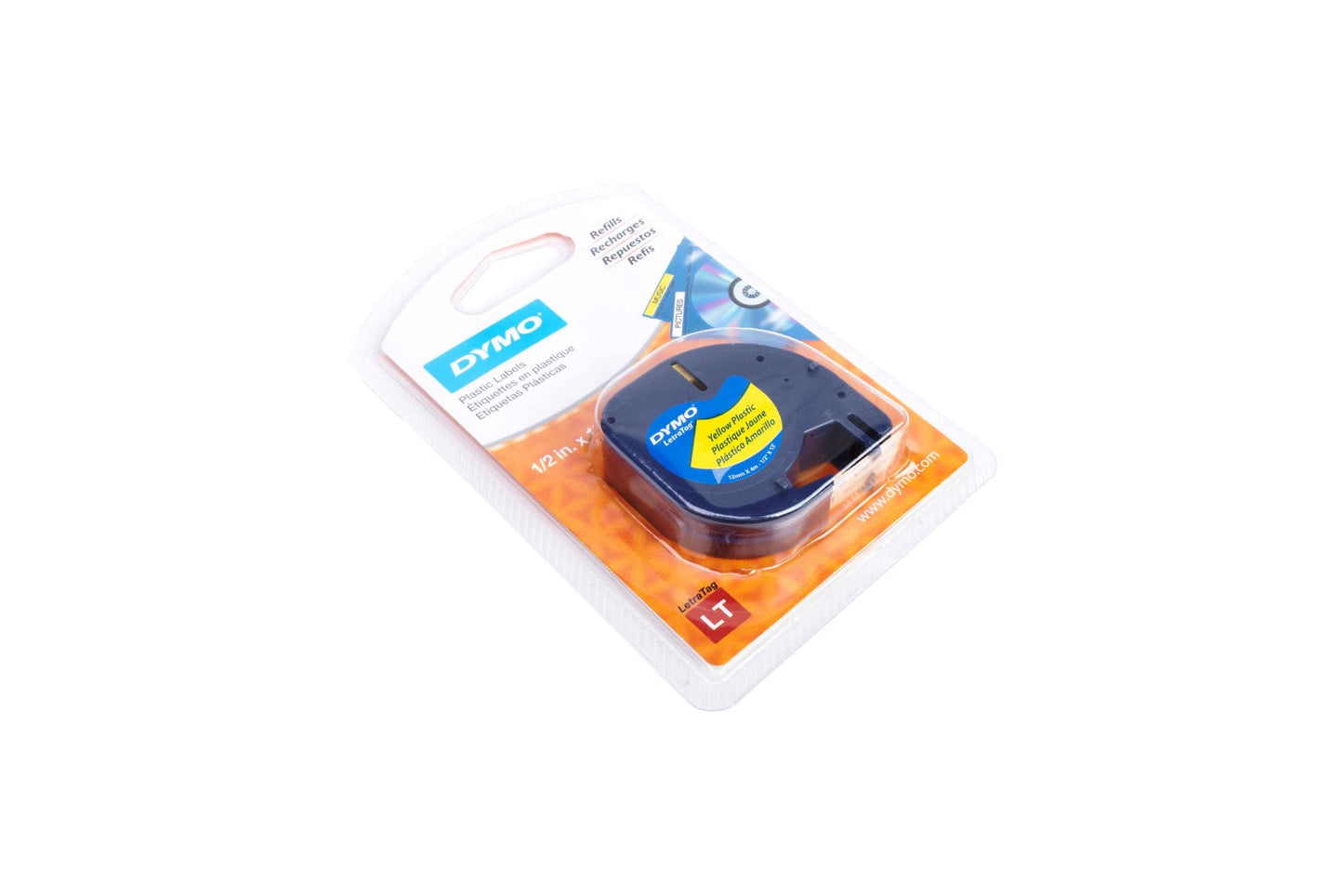 Cinta Dymo letra tag 91332 12 mm x 4 m.