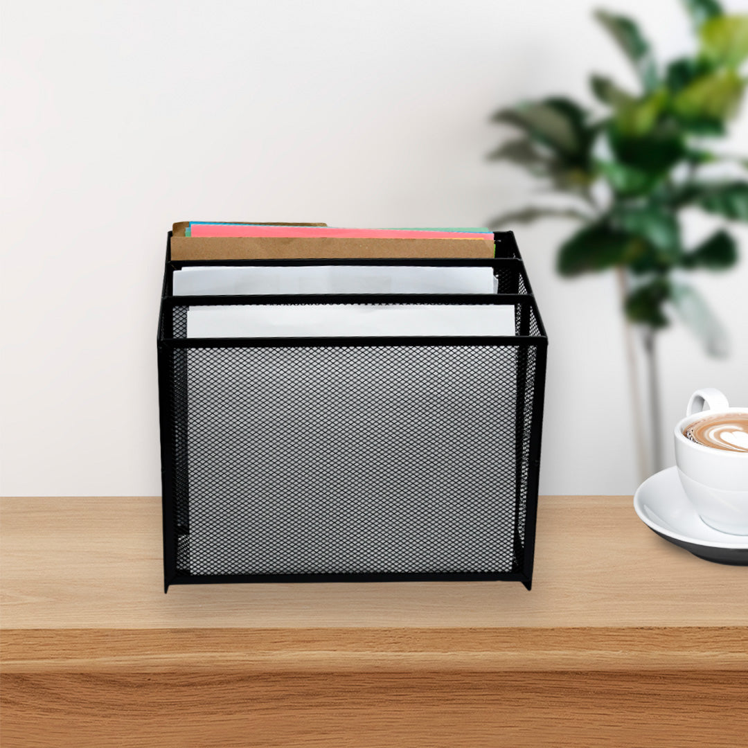 Clasificador Nextep NE-176 malla metálica 3 niveles negro.