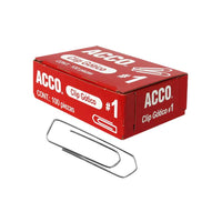Clip cuadrado Acco P1680 caja con 100 pzas.