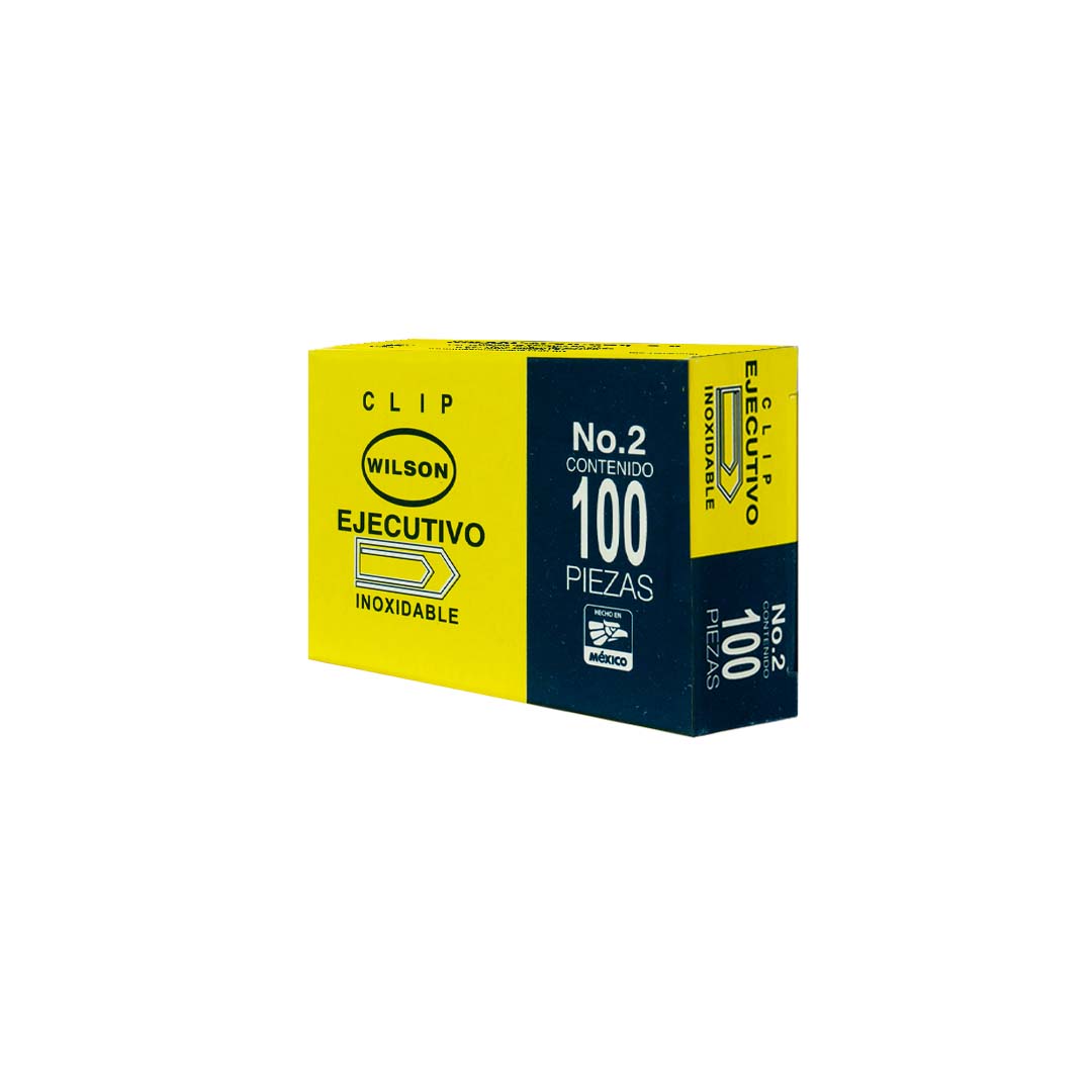 Caja de clip cuadrado Wilson con 100 pzas.