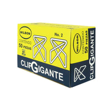 Clip mariposa número 2 caja con 50 pzas.