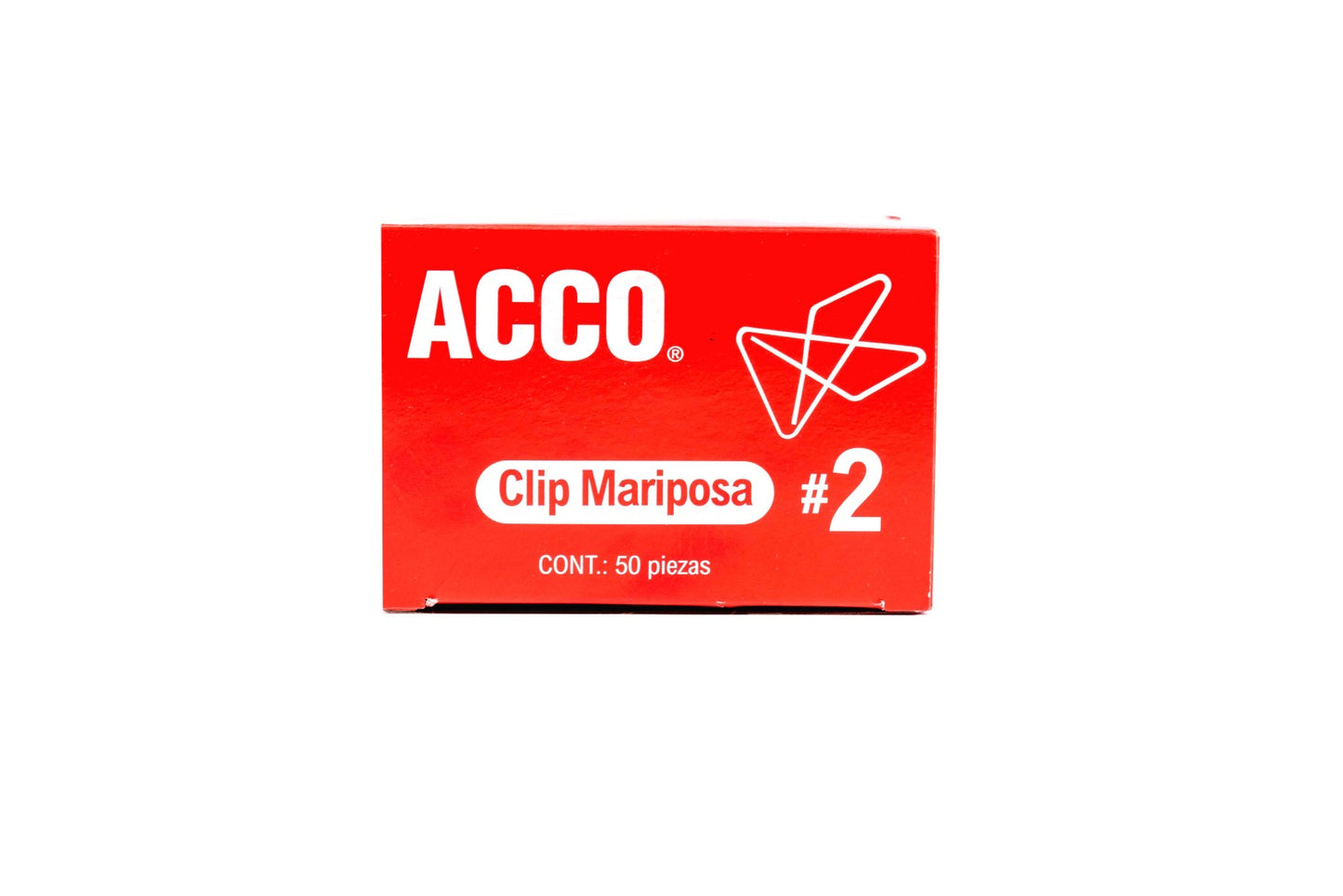 Clip mariposa número 2 p1720 caja con 50 pzas.
