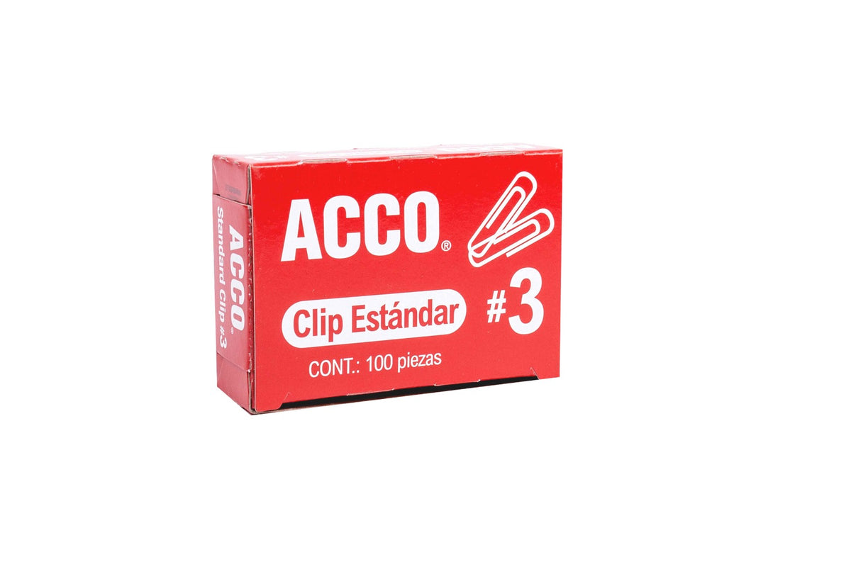 Clip estándar ACCO P1650 caja con 100 pzas.