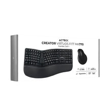 Combo teclado y mouse Acteck Virtuos Fitt MK770 inalámbrico/ergonómico USB/C neg