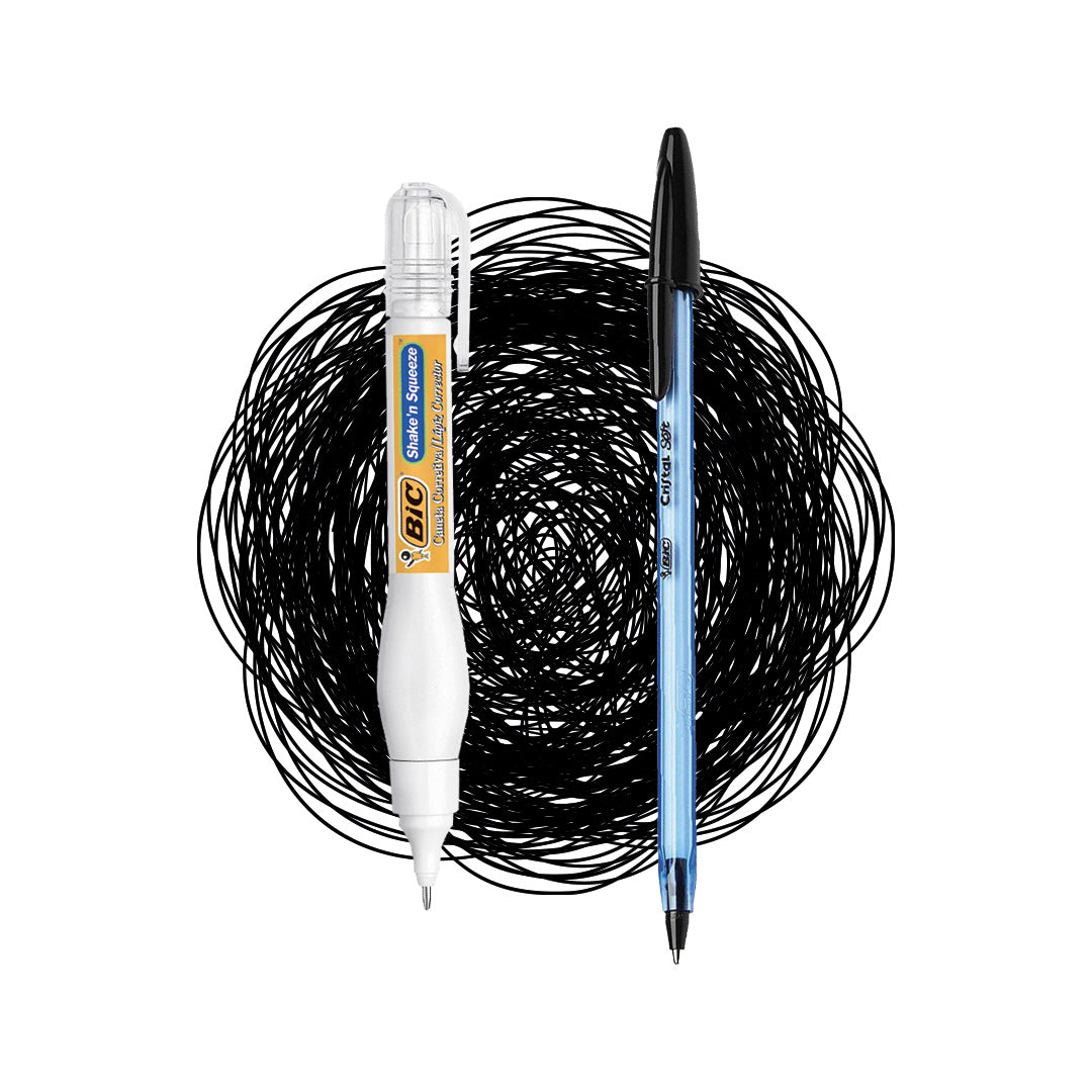 Corrector Líquido Bic Shake n' Saquéese 8 ml + 1 Bolígrafo.