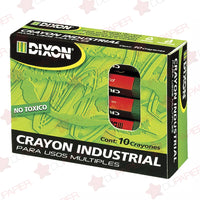 CRAYON INDUSTRIAL HEXAGONAL BLANCO CON 10 PIEZAS