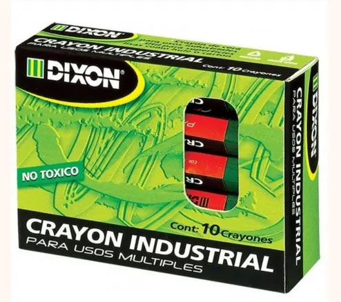 CRAYON INDUSTRIAL HEXAGONAL  DIXON NEGRO CON 10 PIEZAS