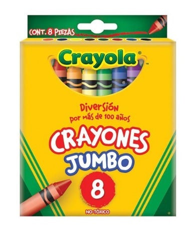 CRAYÓN JUMBO CON 8 PIEZAS 52-0038 COLORES SURTIDOS