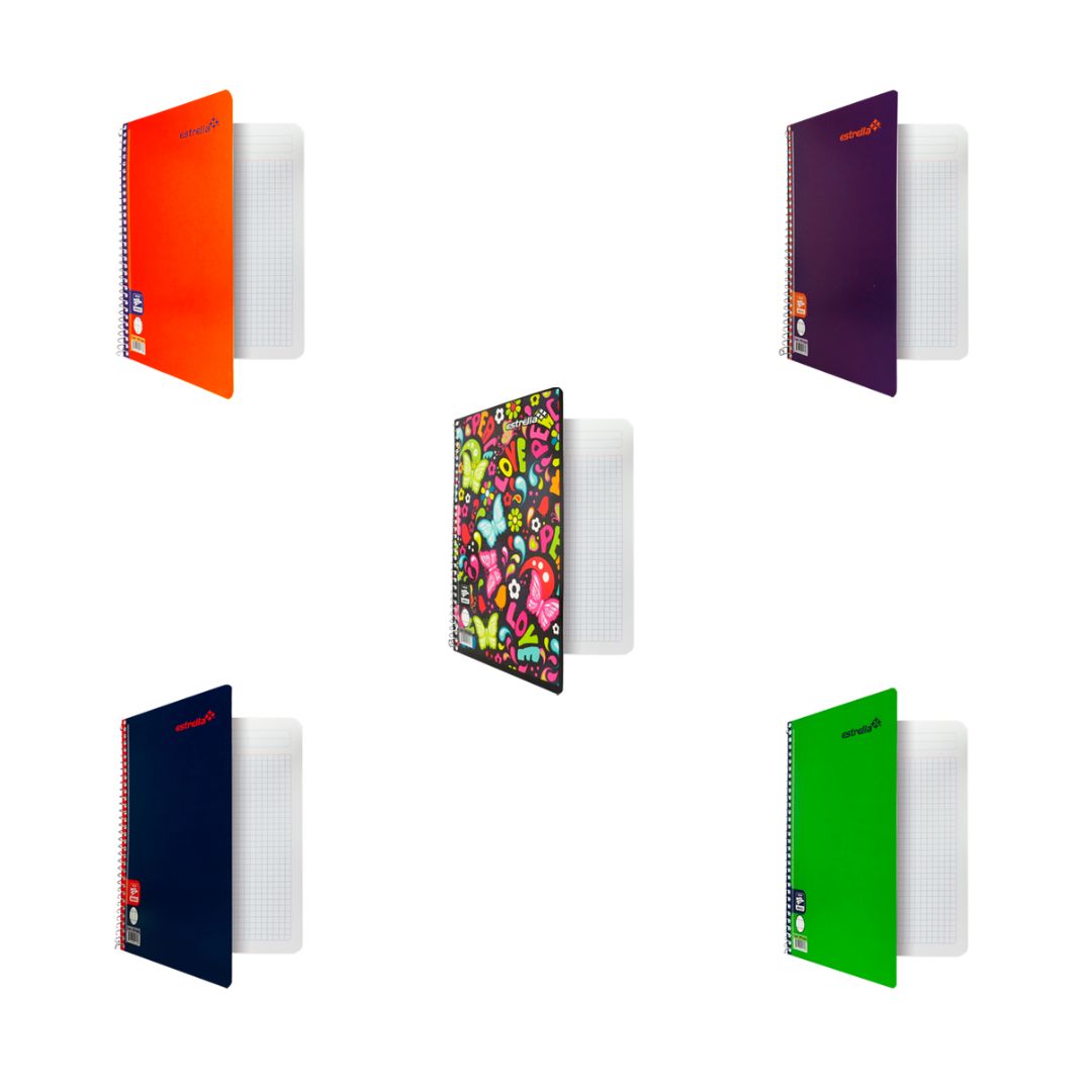 CUADERNO FORMA FRANCESA ESTRELLA ESPIRAL 100 HOJAS