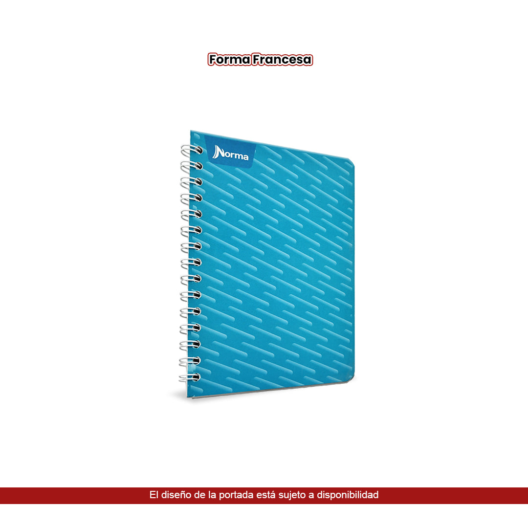 Cuaderno espiral forma francesa Cuadro chico con 100 hojas