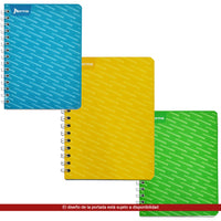 Cuaderno espiral forma francesa Cuadro chico con 100 hojas