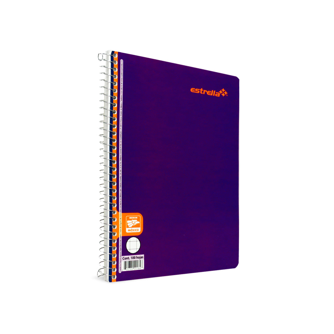 Cuaderno espiral Estrella forma francesa de 100 hojas.