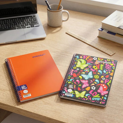 CUADERNO FORMA FRANCESA ESTRELLA ESPIRAL 100 HOJAS