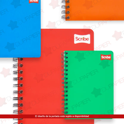 Cuaderno forma francesa Scribe doble espiral de 100 hojas.