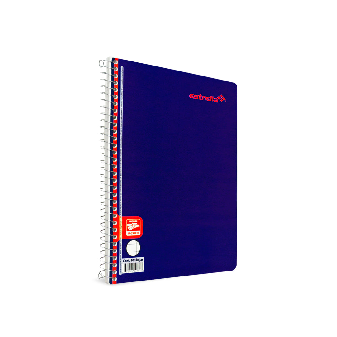 Cuaderno espiral Estrella forma francesa de 100 hojas.