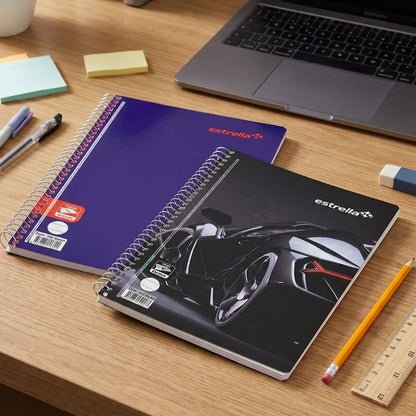 CUADERNO FORMA FRANCESA ESTRELLA ESPIRAL 100 HOJAS
