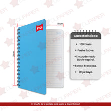 Cuaderno forma francesa Scribe doble espiral de 100 hojas.